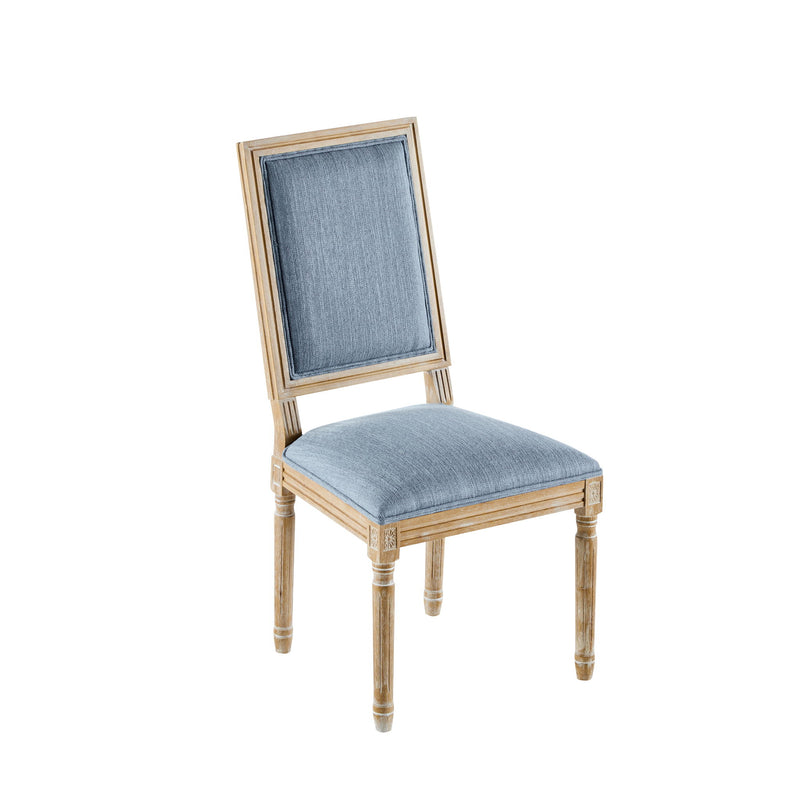 French Country Style Dining Chair With Upholstered Seating And Fluted Legs - R&R Furniture Gallery (Fountain Valley, CA)