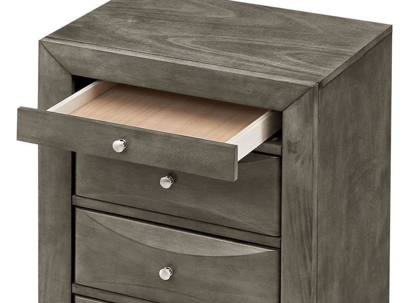 Glory Furniture Marilla 7 Drawer Lingerie Chest with wooden finish and metal drawer handles, showcasing its spacious storage design.