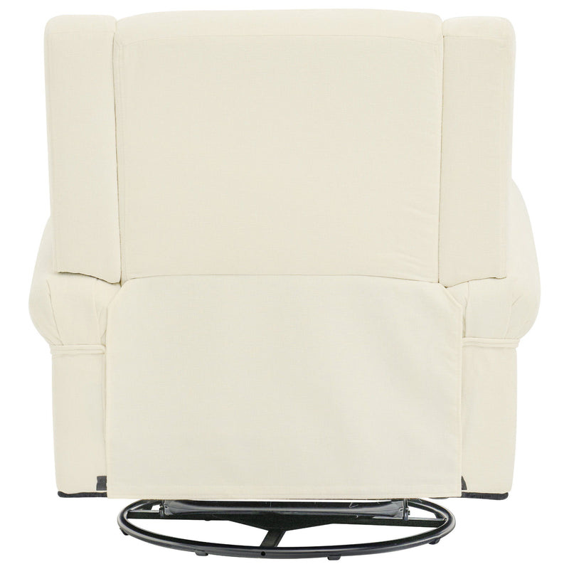 Manual Recliner Chair With Swivel Rocker Function, Dual Recline Angles