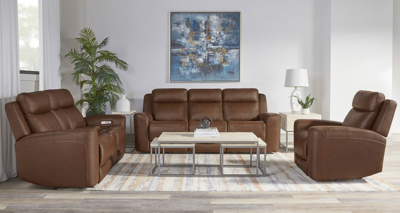 Parker Living Calgary power reclining 3-piece sofa set with plush cushions and modern design for a stylish living room.
