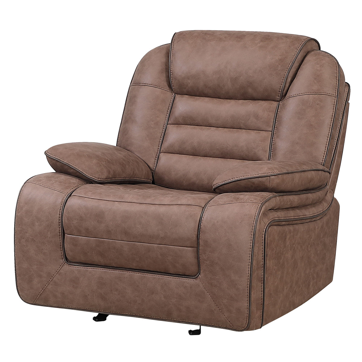 Lucius - Glider Recliner With Manual Recline - Brown