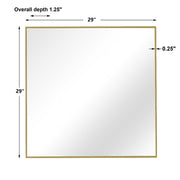 Uttermost Alexo square wall mirror with sleek frame, reflecting a contemporary interior design.