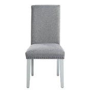 Lanton - Side Chair (Set of 2) - Gray Linen & Antique White - R&R Furniture Gallery (Fountain Valley, CA)