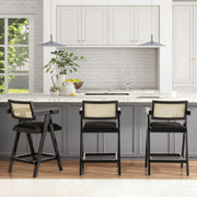 Milan - Modern Webbing Back Stool With Arms (Set of 3) - R&R Furniture Gallery (Fountain Valley, CA)