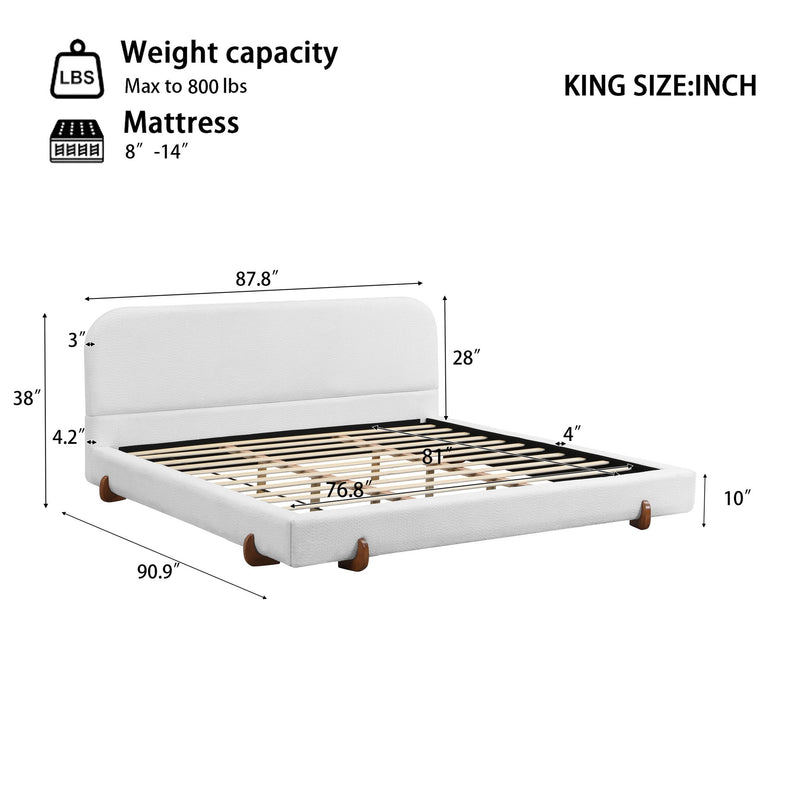Elegant Upholstered Bed Frame - R&R Furniture Gallery (Fountain Valley, CA)