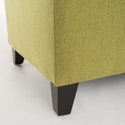 Noble House Juliana storage ottoman with birch wood legs, upholstered in neutral fabric for versatile home storage and seating.