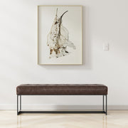 Penelope - Ottoman Bench With Genuine Leather Upholstery - Brown - R&R Furniture Gallery (Fountain Valley, CA)