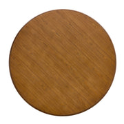 Mid Century Modern Round Dining Table With Metal Legs And Open Shelf - R&R Furniture Gallery (Fountain Valley, CA)