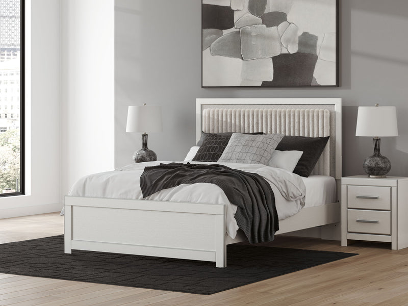 Zuraleus - Upholstered Panel Platform Bed With Roll Slats - R&R Furniture Gallery (Fountain Valley, CA)
