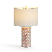 Lassy - Ribbon Capiz Shell Table Lamp - Pink - R&R Furniture Gallery (Fountain Valley, CA)