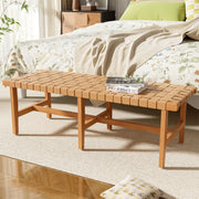 Bedroom Bench - Acacia Wood - R&R Furniture Gallery (Fountain Valley, CA)