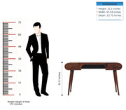 London - Arch Writing Desk - Dark Brown - R&R Furniture Gallery (Fountain Valley, CA)
