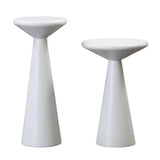 Gianna - Concrete Accent Tables (Set of 2) - White - R&R Furniture Gallery (Fountain Valley, CA)