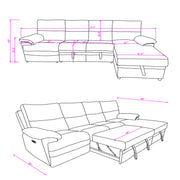 Kia - Sectional With Power And USB - Beige / Brown - R&R Furniture Gallery (Fountain Valley, CA)