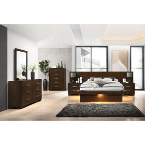 Polk - 6 Drawer Dresser With Mirror - Cappuccino