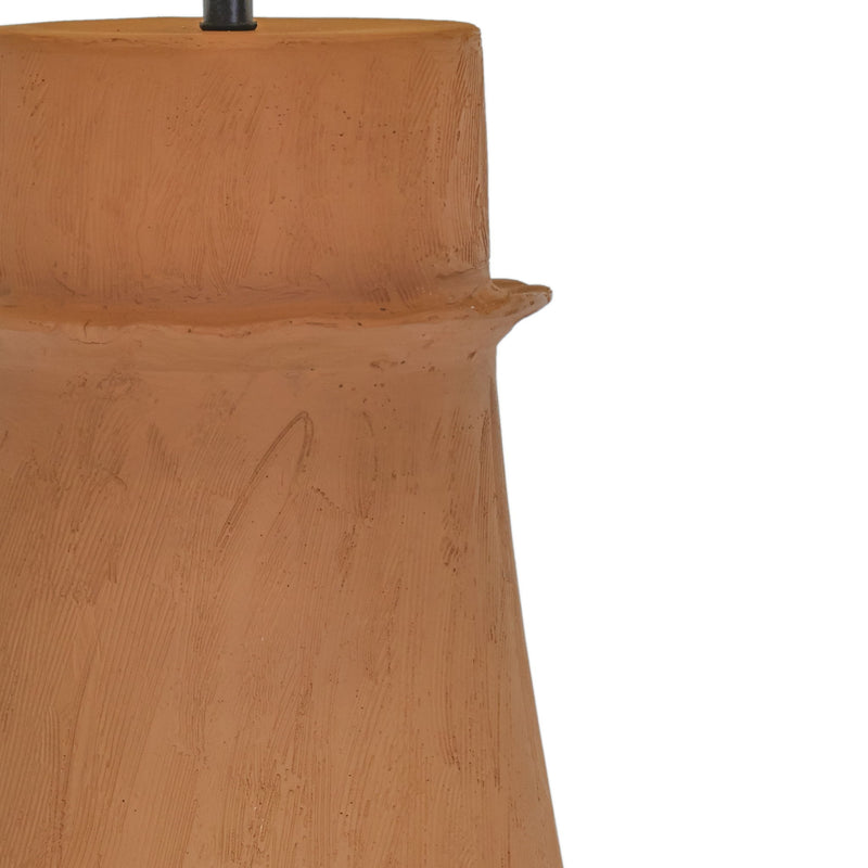 TOV Furniture Matson terracotta table lamp with natural finish, ceramic base and modern design for stylish home lighting.