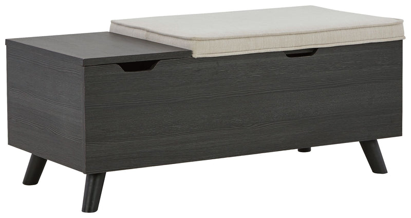 Yarlow - Storage Bench - Dark Gray - R&R Furniture Gallery (Fountain Valley, CA)