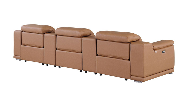 9762 - 5-Piece Modular Power Reclining Sofa And Loveseat Set With 3 Power Recliners In