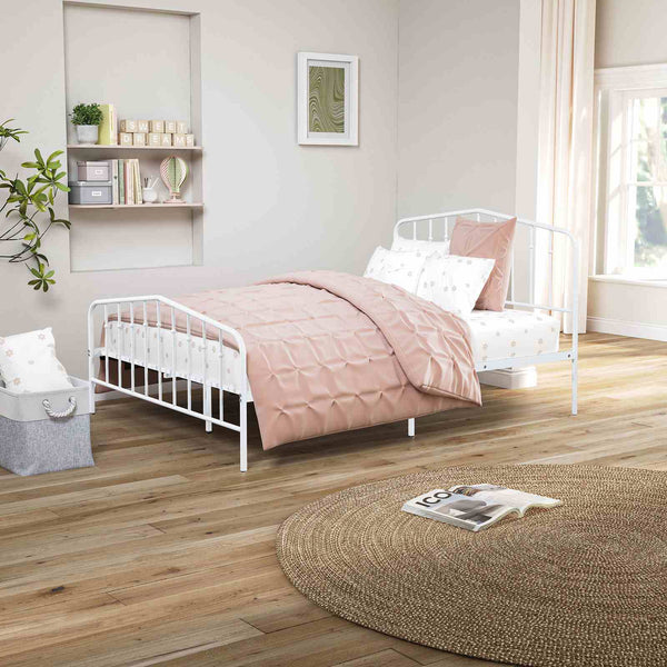Nicoli - Full Metal Bed, White