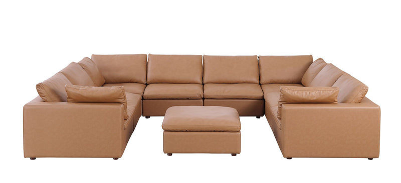 1100 - 9-Piece U-Shaped Sectional In Top-Grain Italian Leather