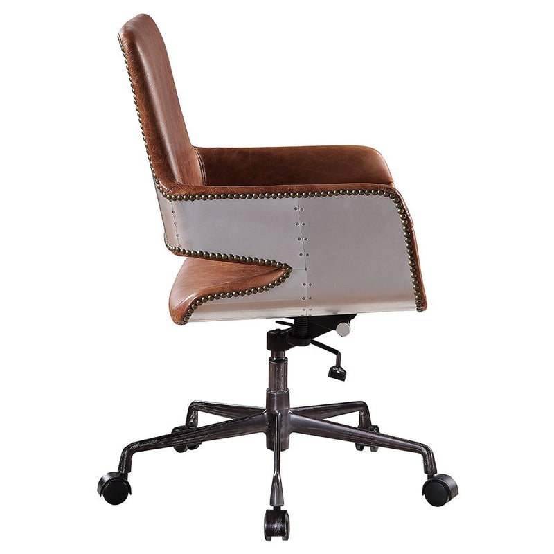 Kamau - Office Chair - Vintage Cocoa Top Grain Leather - R&R Furniture Gallery (Fountain Valley, CA)