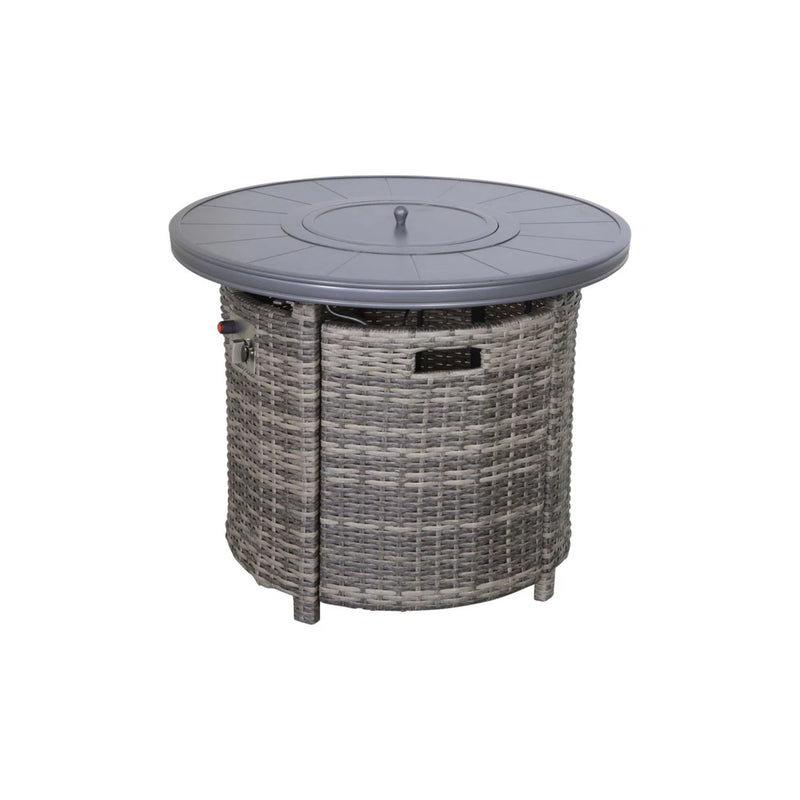 Wicker Outdoor Lounge Set With Cushions And Fire Pit - R&R Furniture Gallery (Fountain Valley, CA)