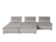 Lilola Home Anna soft modular sofa with plush cushions and neutral fabric upholstery, stationary sofa for modern living rooms.