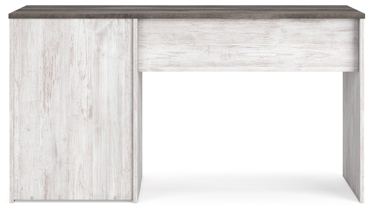 Shawburn - Home Office Desk - White / Dark Charcoal Gray - R&R Furniture Gallery (Fountain Valley, CA)
