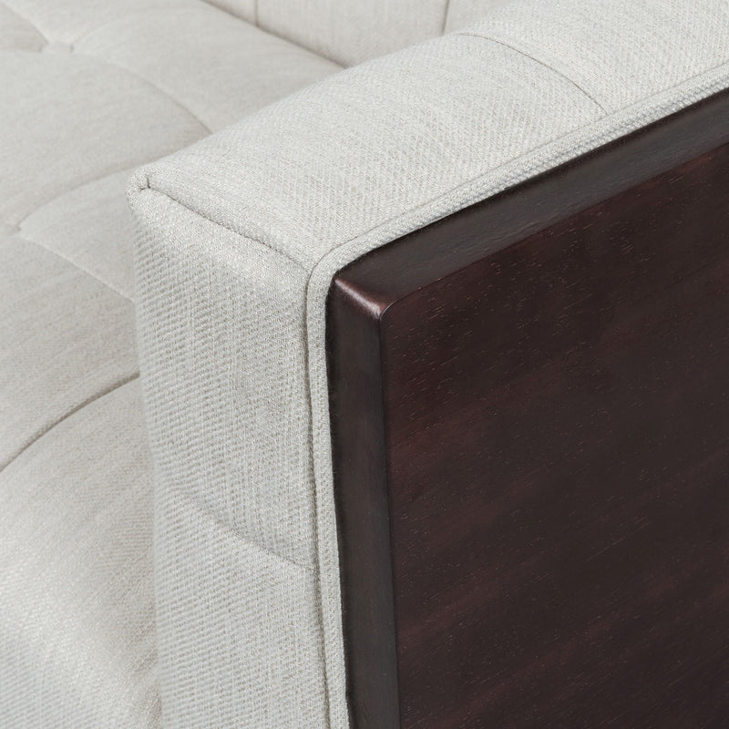 Contemporary Mid-Century Charm 3 Seater Sofa With Button Tufted Waffle Stitching - R&R Furniture Gallery (Fountain Valley, CA)