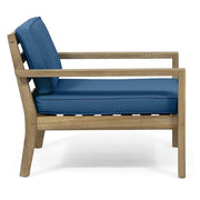 Antoine - Outdoor Acacia Wood Club Chairs With Cushions, (Set of 2) - R&R Furniture Gallery (Fountain Valley, CA)