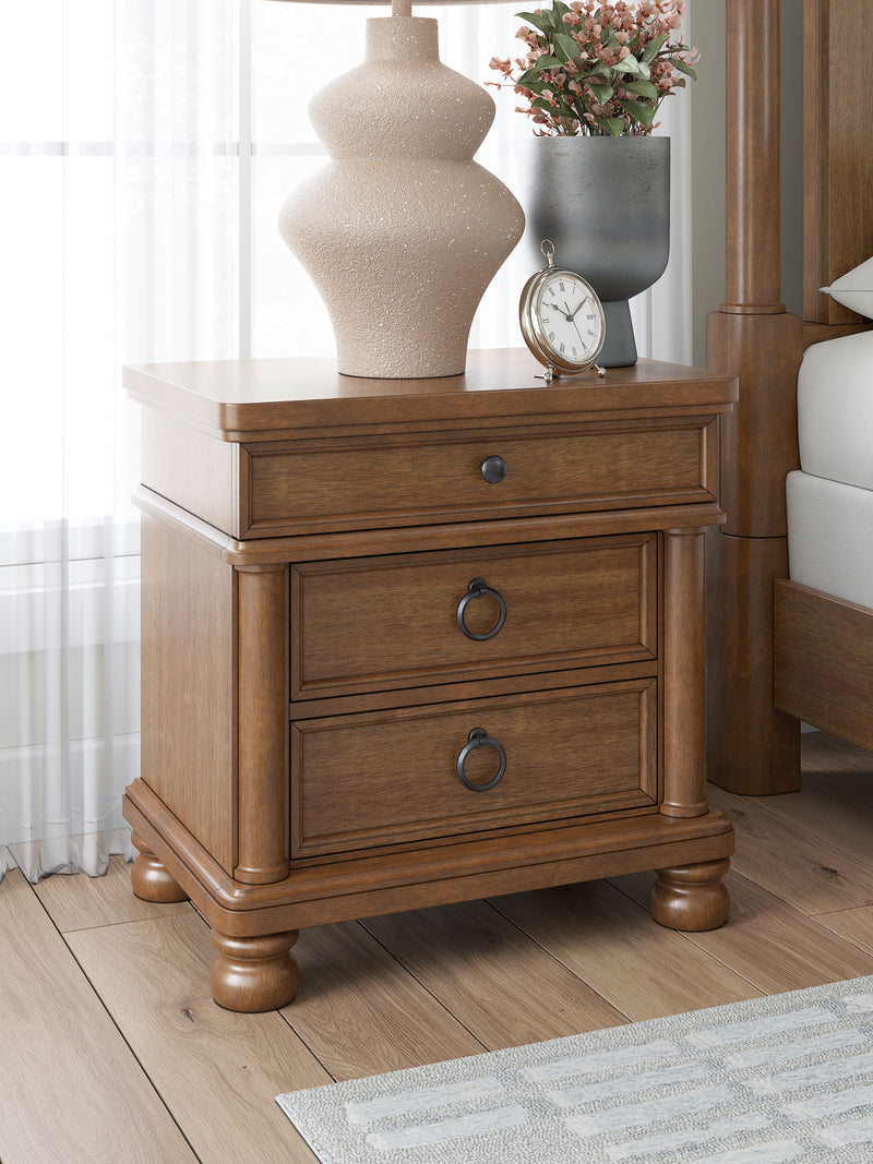 Rowlenstown - Three Drawer Night Stand - R&R Furniture Gallery (Fountain Valley, CA)