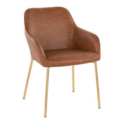 Pair of Lumi Source Daniella contemporary dining chairs with sleek design and neutral upholstery, set of two for modern dining rooms.