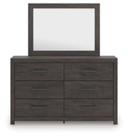 Prendonea - Dresser and Mirror - Charcoal - R&R Furniture Gallery (Fountain Valley, CA)