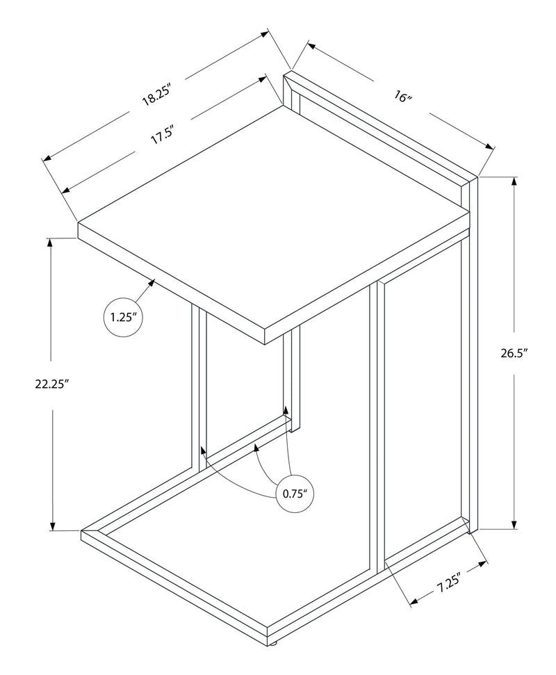 Accent Table, C - Shaped, Contemporary & Modern - R&R Furniture Gallery (Fountain Valley, CA)