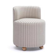 Hakuna - Striped Linen Desk Chair - Black / White - R&R Furniture Gallery (Fountain Valley, CA)