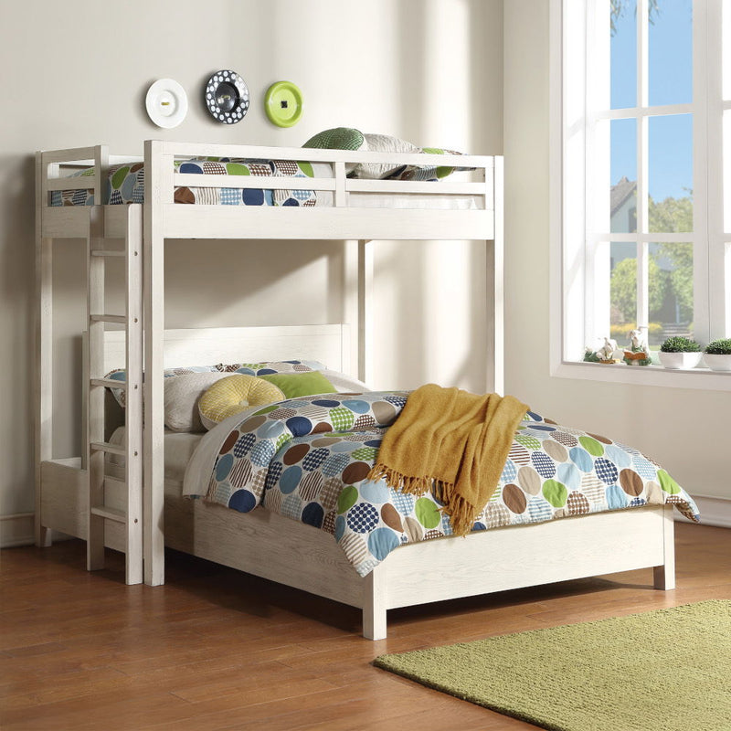 Celerina - Twin Loft Bed - Weathered White - R&R Furniture Gallery (Fountain Valley, CA)