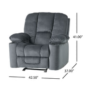 Luxurious Manual Recliner Chair With Skin-Friendly Fabric And Dual Cup Holders - R&R Furniture Gallery (Fountain Valley, CA)