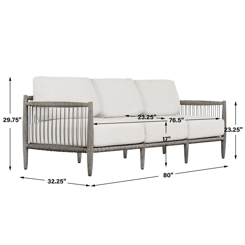 Borneo - Outdoor Sofa - Brown / Oyster White