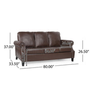 Contemporary 3 Seater Sofa With Nailhead Trim - R&R Furniture Gallery (Fountain Valley, CA)