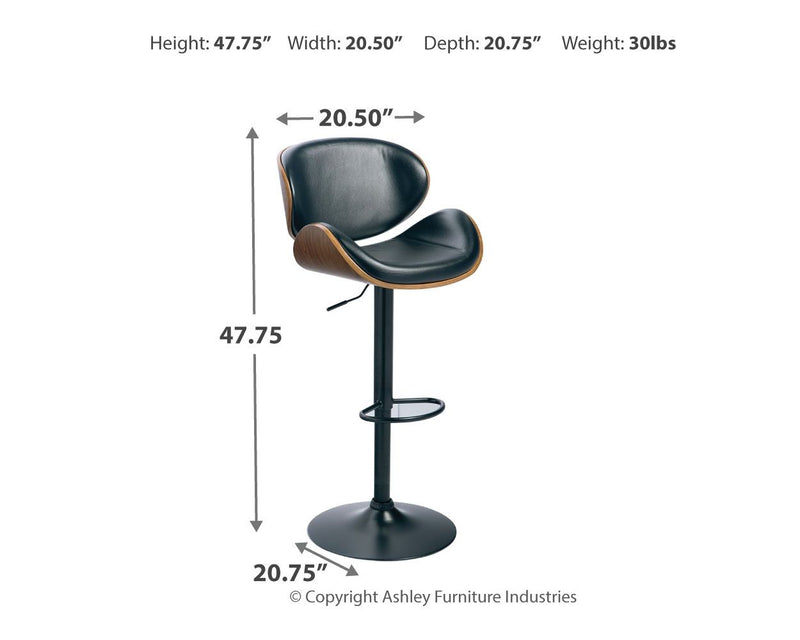 Bellatier - Adjustable Height Barstool - R&R Furniture Gallery (Fountain Valley, CA)