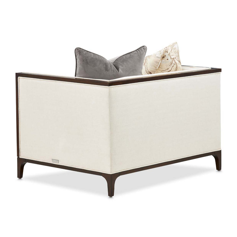 Belmont Place - Matching Chair - Cream / Espresso - R&R Furniture Gallery (Fountain Valley, CA)