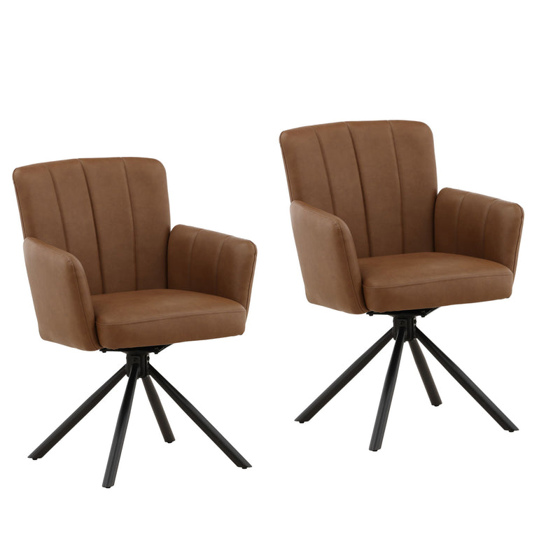 Stefano - Dining Chair (Set of 2) - Cognac