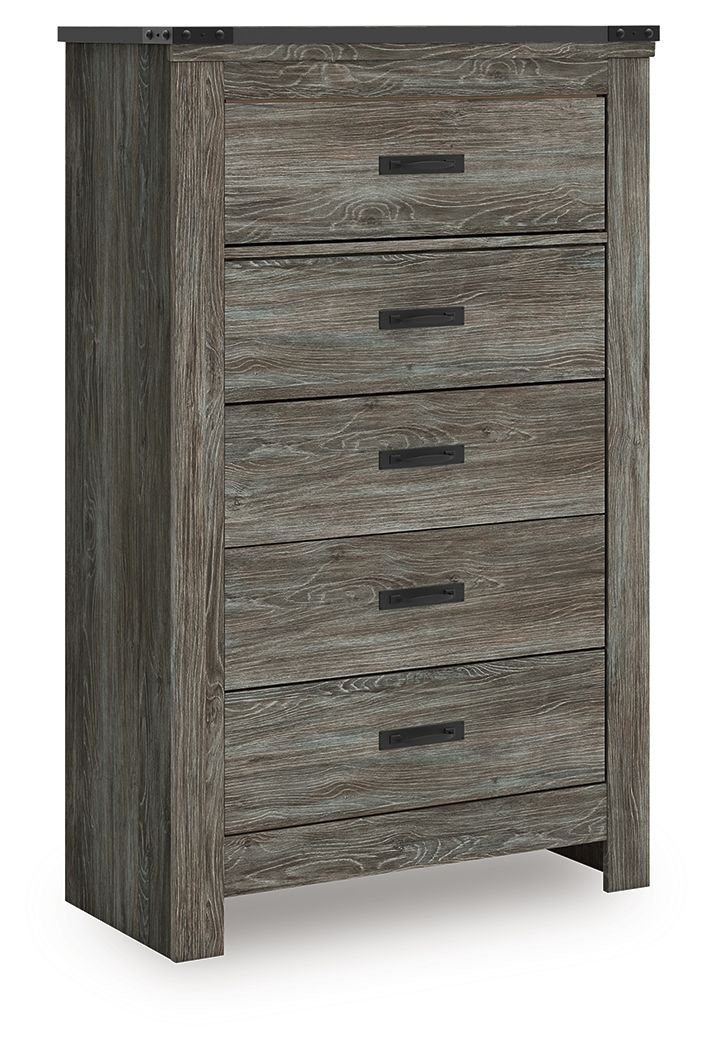 Frandern - Five Drawer Chest - Gray - R&R Furniture Gallery (Fountain Valley, CA)