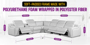 1116 - Power Reclining Italian Leather Sectional - R&R Furniture Gallery (Fountain Valley, CA)