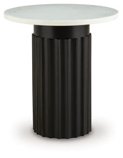 Wainstone - Accent Table - Black / White - R&R Furniture Gallery (Fountain Valley, CA)