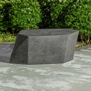 Uttermost Parra outdoor coffee table with a sleek, modern design featuring a metal frame and glass top.