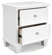 Fortman - Two Drawer Night Stand - White - R&R Furniture Gallery (Fountain Valley, CA)