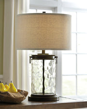 Tailynn - Glass Table Lamp  - Clear / Bronze Finish - R&R Furniture Gallery (Fountain Valley, CA)