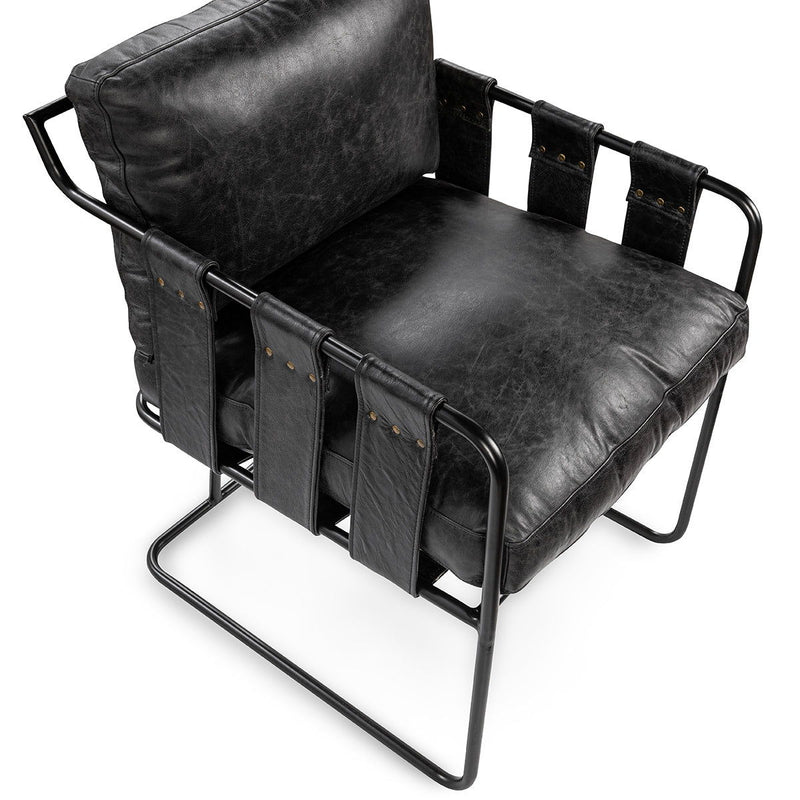 Strapling - Leather Dining Chair - R&R Furniture Gallery (Fountain Valley, CA)