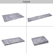 Maval - 4' X 6' Area Rug Washable - Blue / Cream - R&R Furniture Gallery (Fountain Valley, CA)